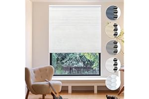 HOMEDEMO Cellular Shades Cordless Light Filtering, Honeycomb Shade Blinds, Thermal Insulated Noise Reduction for Windows Inside & Outside Mount White-Light Filtering 24" W x 36" H