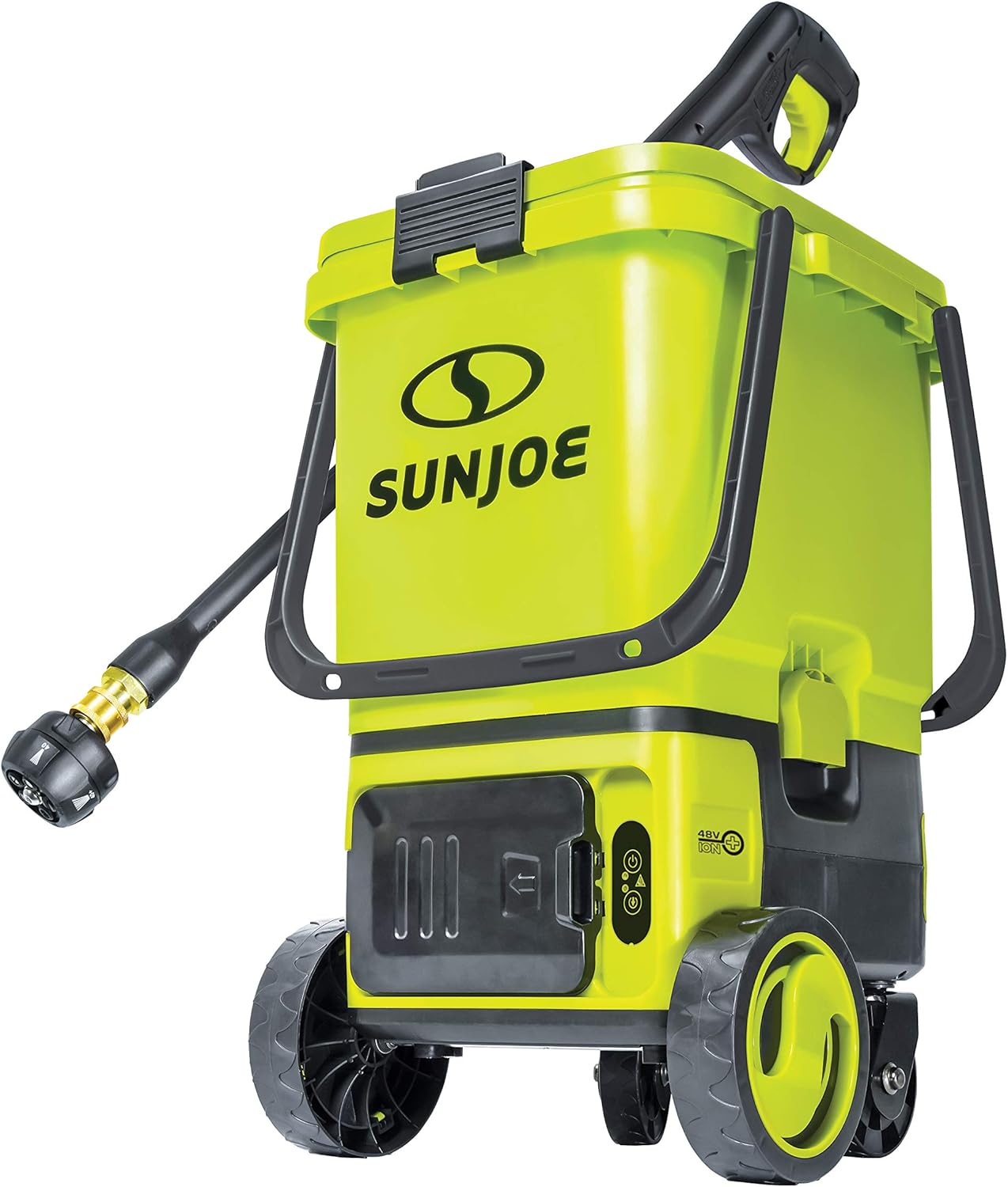Sun Joe 24V-X2-PW1200 1196 Max PSI 1 GPM 48-Volt iON+ Cordless Portable Pressure Washer Kit w/ 2 x 4.0-Ah Batteries and Charger : Garden & Outdoor