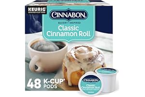 Cinnabon Classic Cinnamon Roll Keurig Single-Serve K-Cup Pods, Light Roast Coffee, 48 Count