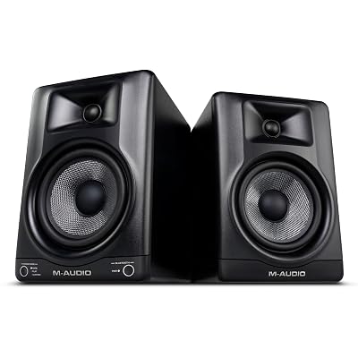 M-AUDIO BX5BT Pair 5" Desktop Studio Monitor Speakers with DSP and Bluetooth with App Control, for Music Production, Video Edits, Content Creation, Podcasting