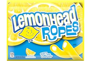 Lemonhead Ropes, Candy, Lemon, Tart and Citrusy, Soft and Chewy, 9 oz