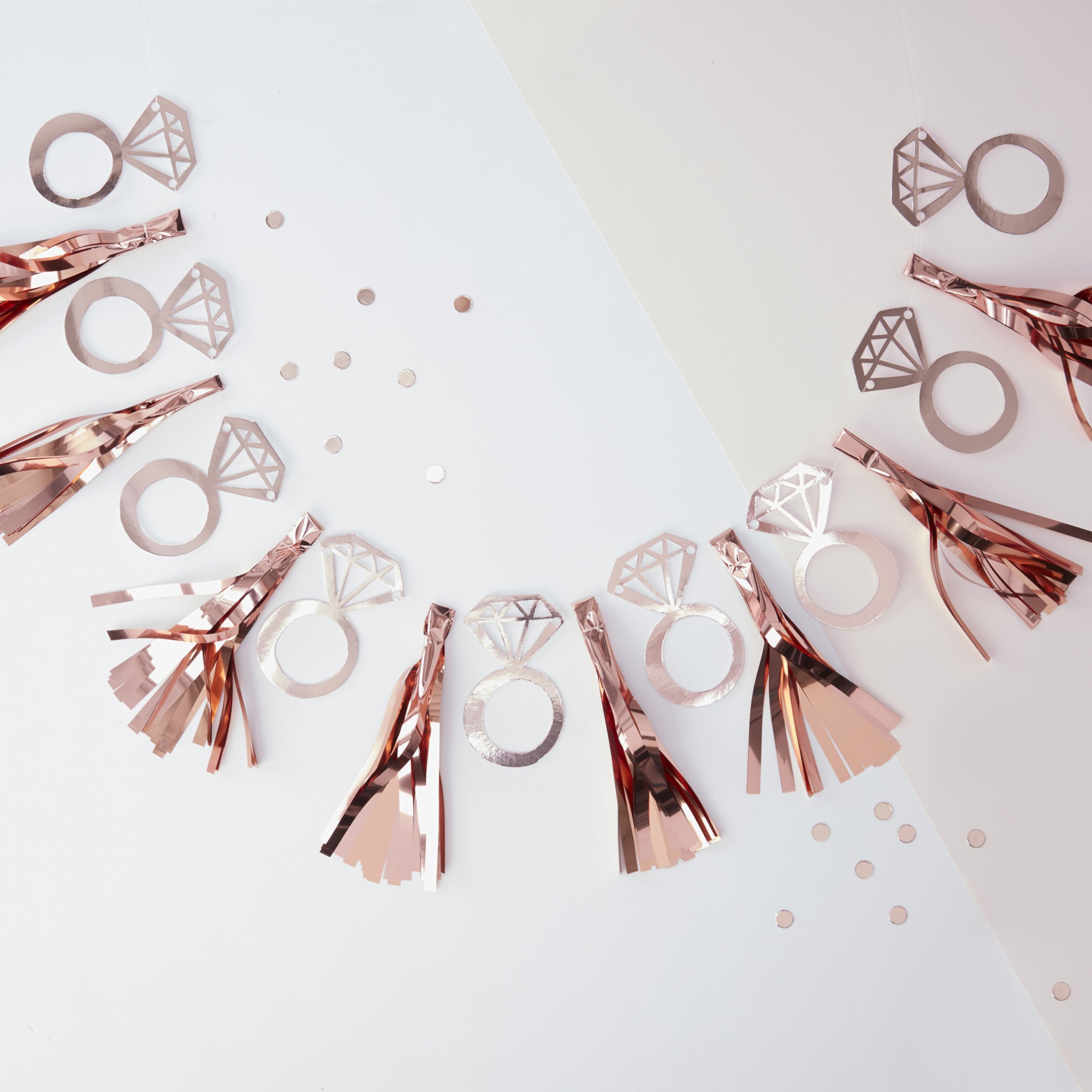Ginger Ray Rose Gold Hen Party Tassel With Ring Garland - Team Bride