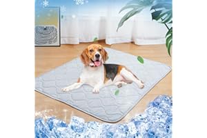 Rywell Cooling Mat for Dogs,32 * 44IN, Dog Cooling Mat Q-Max>0.5, Durable&Versatile with Cooling&Soft Surfaces for All Seasons,Protect Furniture from Scratches&Chewing,Washable Dog Blanket