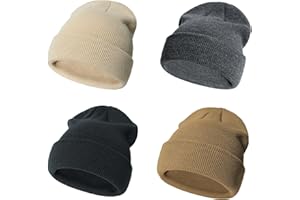 Urban Virgin Toddler Winter Hat Baby Beanie Kids Beanies Boys Hats Knit Winter Caps Soft Infant Girls 4 Packs