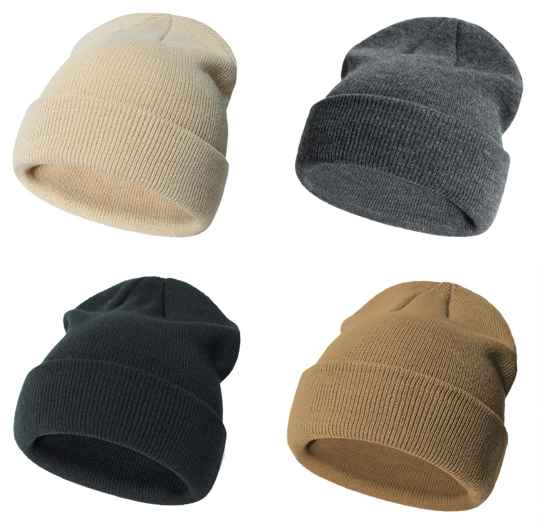 Urban Virgin Toddler Winter Hat Baby Beanie Kids Beanies Boys Hats Knit Winter Caps Soft Infant Girls 4 Packs