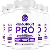 (5 Pack) Memorion Pro Multipurpose Capsules - Official Memorion Pro Daily Support Brain Health Supplement Pills Advanced Formula, MemorionPro Premium Brain & Memory Focus, 300 Capsules for 5 Months