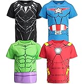 Marvel 4 Pack Athletic T-Shirts Toddler to Big Kid Sizes (2T - 18-20)