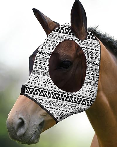 Harrison Howard Elasticity Horse Fly Mask UV Protection Lightweight Comfort