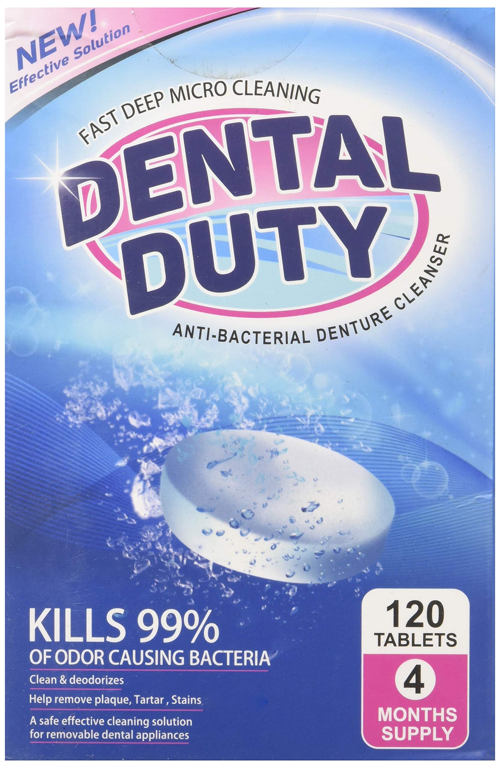 120 Retainer and Denture Cleaning Tablets (4 Months Supply) Cleaner
