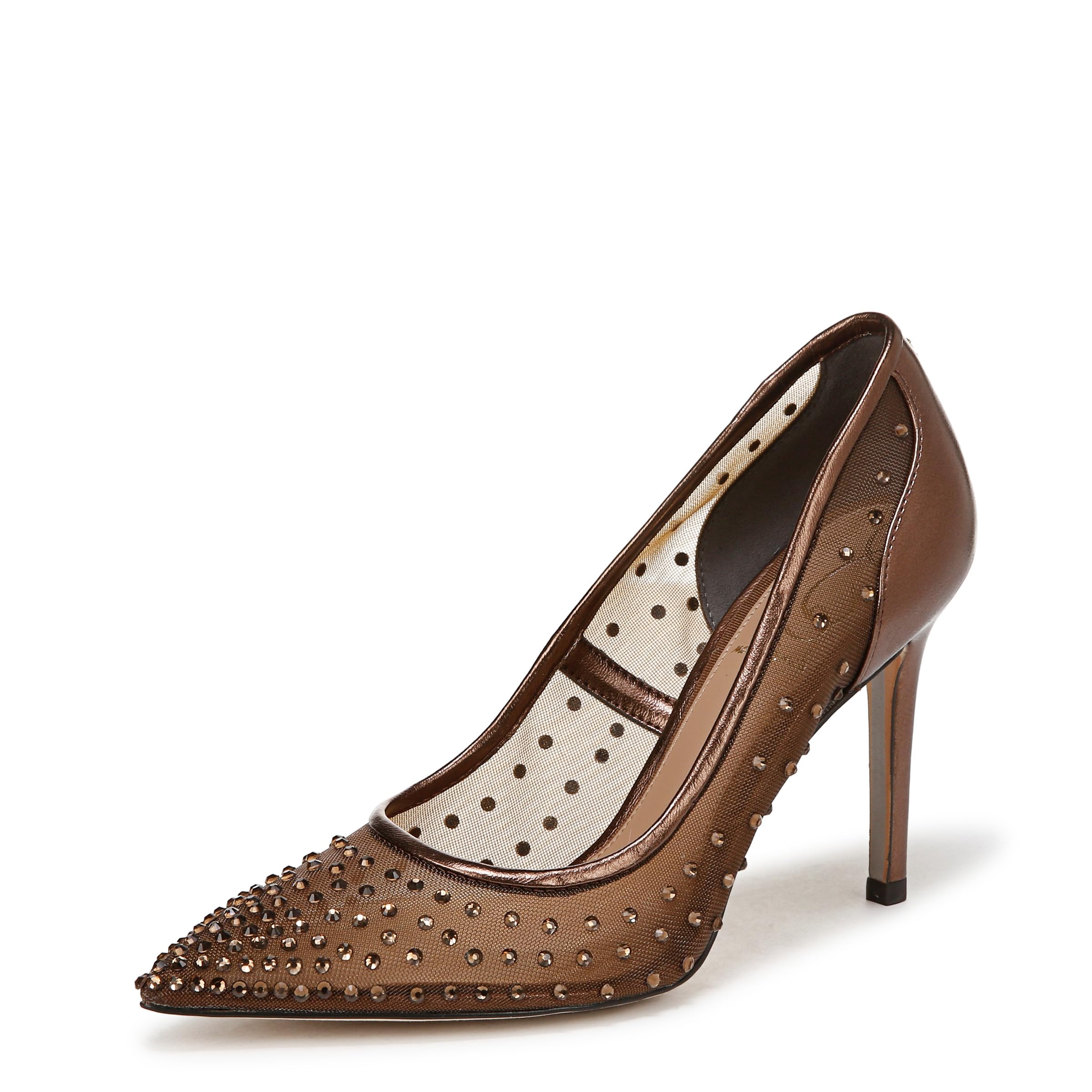 Sam Edelman Women’s Hazel Mesh Pump Bronze Metallic Glitz 5.5 Medium