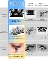 BEYELIAN Self Adhesive Eyelashes Clusters Press On Lashes Kit 10-16mm view 5
