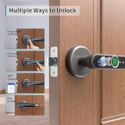 IRONZON Fingerprint Door Lock with Handle Smart