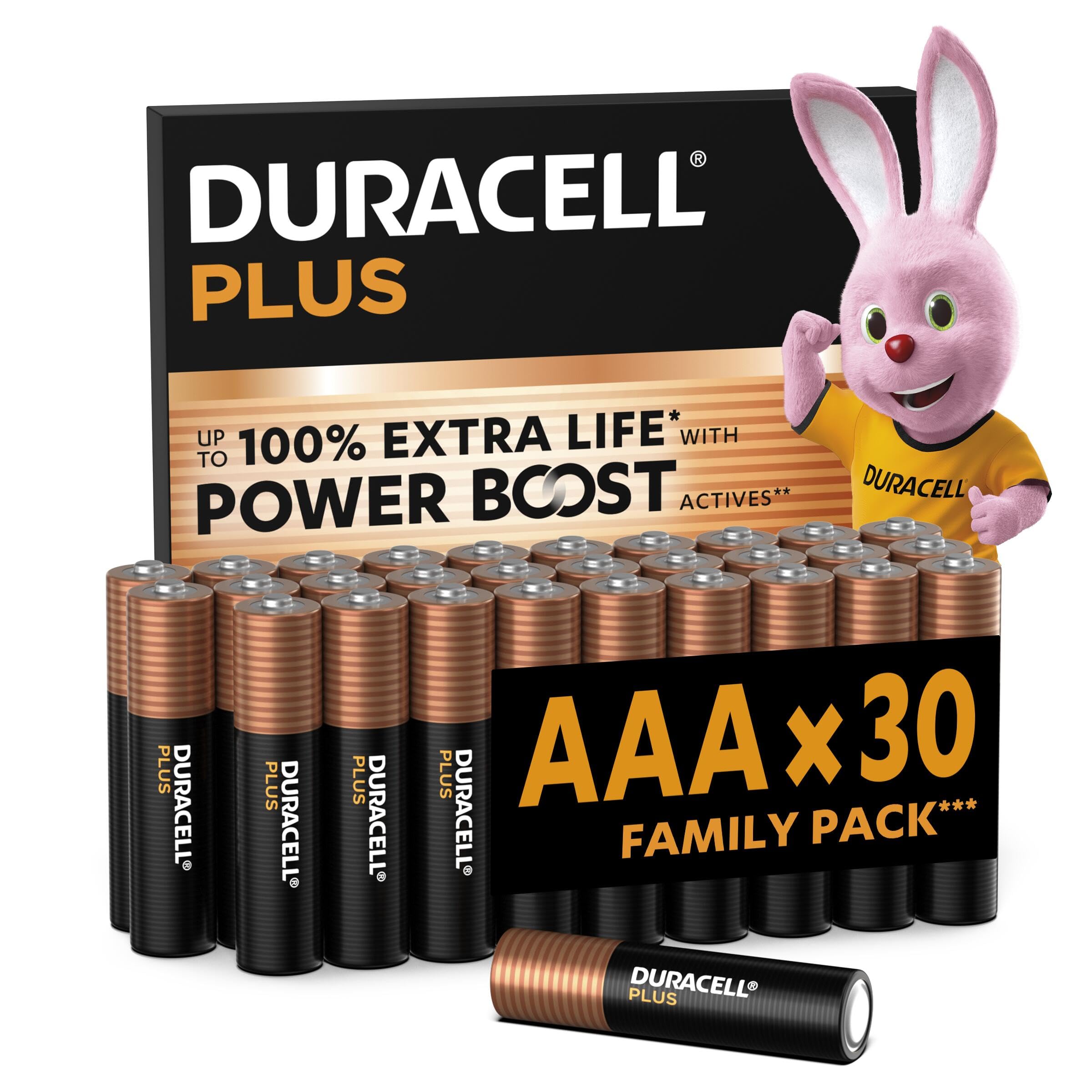 DURACELL Plus AAA-Batterien (30er-Pack) – Alkaline-Batterien 1,5 V