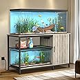 Tatub 55-90 Gallon Aquarium Stand with Power Outlets, Large Fish Tank Stand with Cabinet for Accessories Storage, Heavy Duty Metal Fish Tank Table Suitable for Turtle, Reptile, 1000LBS Capacity