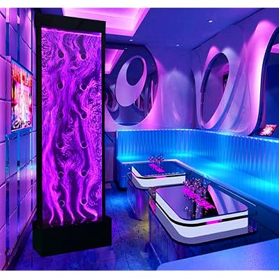 LED Full Color Bubble Wall, 6&amp;#39; x 2&amp;#39;, Water Fountain Panel with Circular Cut Out Patterns, for Home or Restaurant