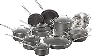 Cuisinart Chef's Classic Non-Stick Hard Anodized, 17 Piece Set, Black