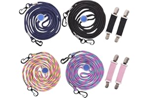 Mitten Clips for Kids Adults,4Pcs 55in Mitten String Adjustable Kids Winter Gloves Anti-Lost,2 Set Glove Clips With Elastic S