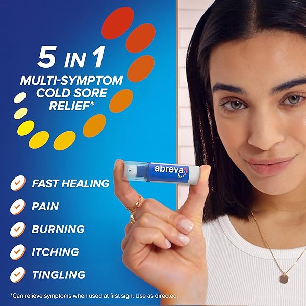 ABREVA 10 PERCENT DOCOSANOL COLD SORE TREATMENT, TREATS YOUR FEVER BLISTER IN 2.5 DAYS – 0.07 OZ PUMP