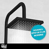 EISL Easy Energy Shower Set Black 2-in-1 Rain & Hand Shower Retrofit Mounting view 2