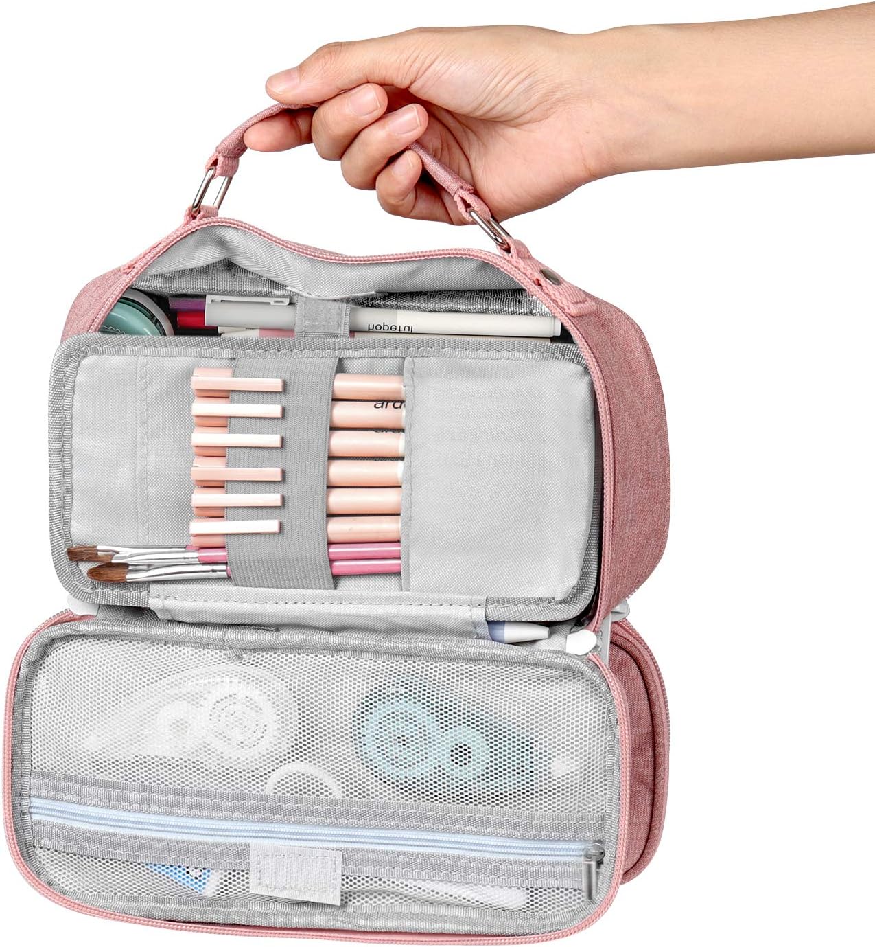 Large Capacity Pencil Case, Mokani Stationery Storage Handheld Pen