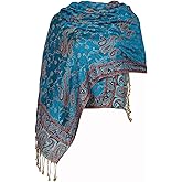 TUSHUSTY Pashmina Feel Shawls Wraps Rave Scarf for Women Soft Silky Reversible Men Scarves Hijab