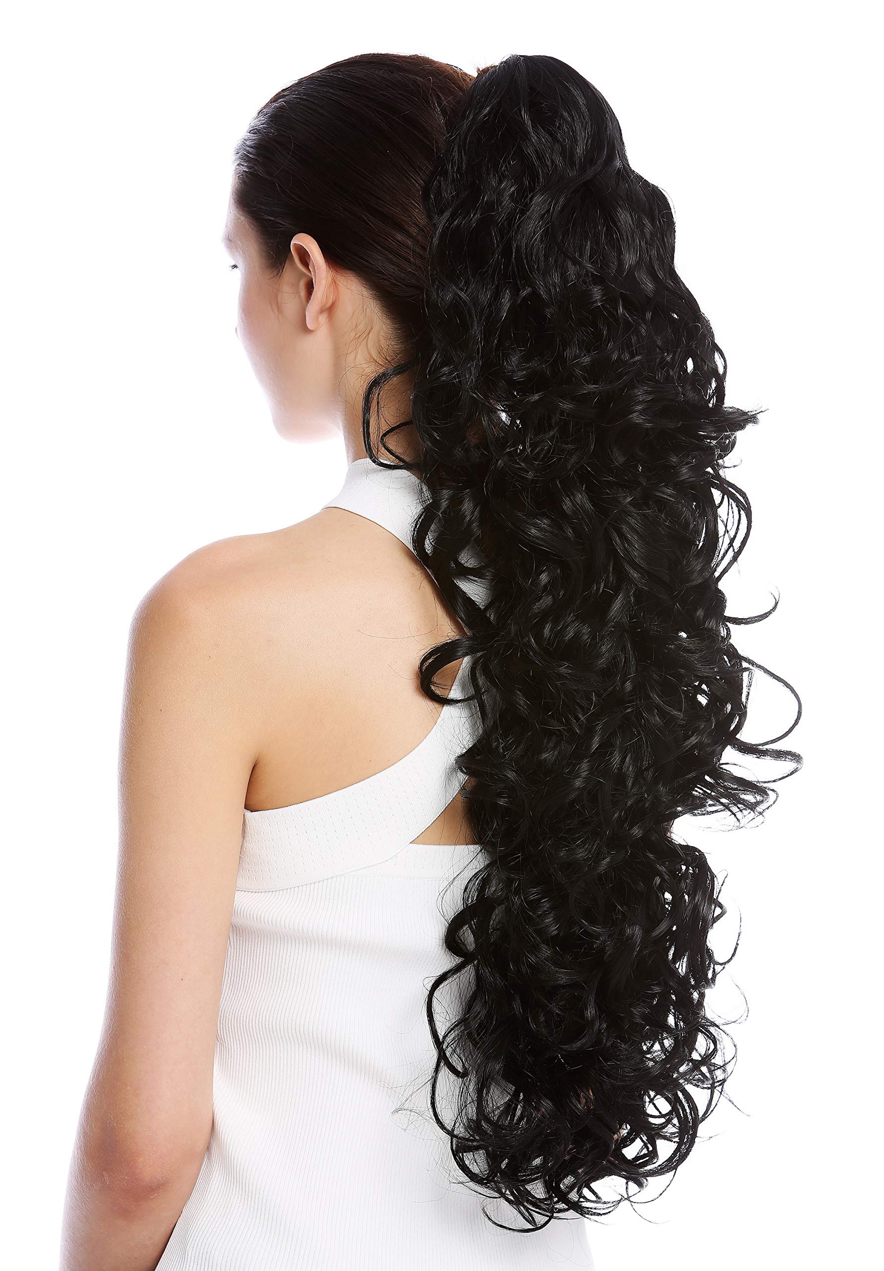 WIG ME UP - N1095-V-1 Ponytail Hairpiece Extensions extremely long voluminous curled curls black 25inch โ image 1