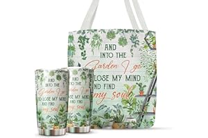 Kozmoz Inspire Gardening Gifts - Gifts For Gardeners - And Into The Garden I Go To Lose My Mind And Find My Soul Gardening Tumbler 20 oz For Plant Lovers - Gift For Women, Mom, Gardening Lovers
