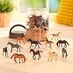 Terra by Battat – 60 Pieces Wild Horses Tube