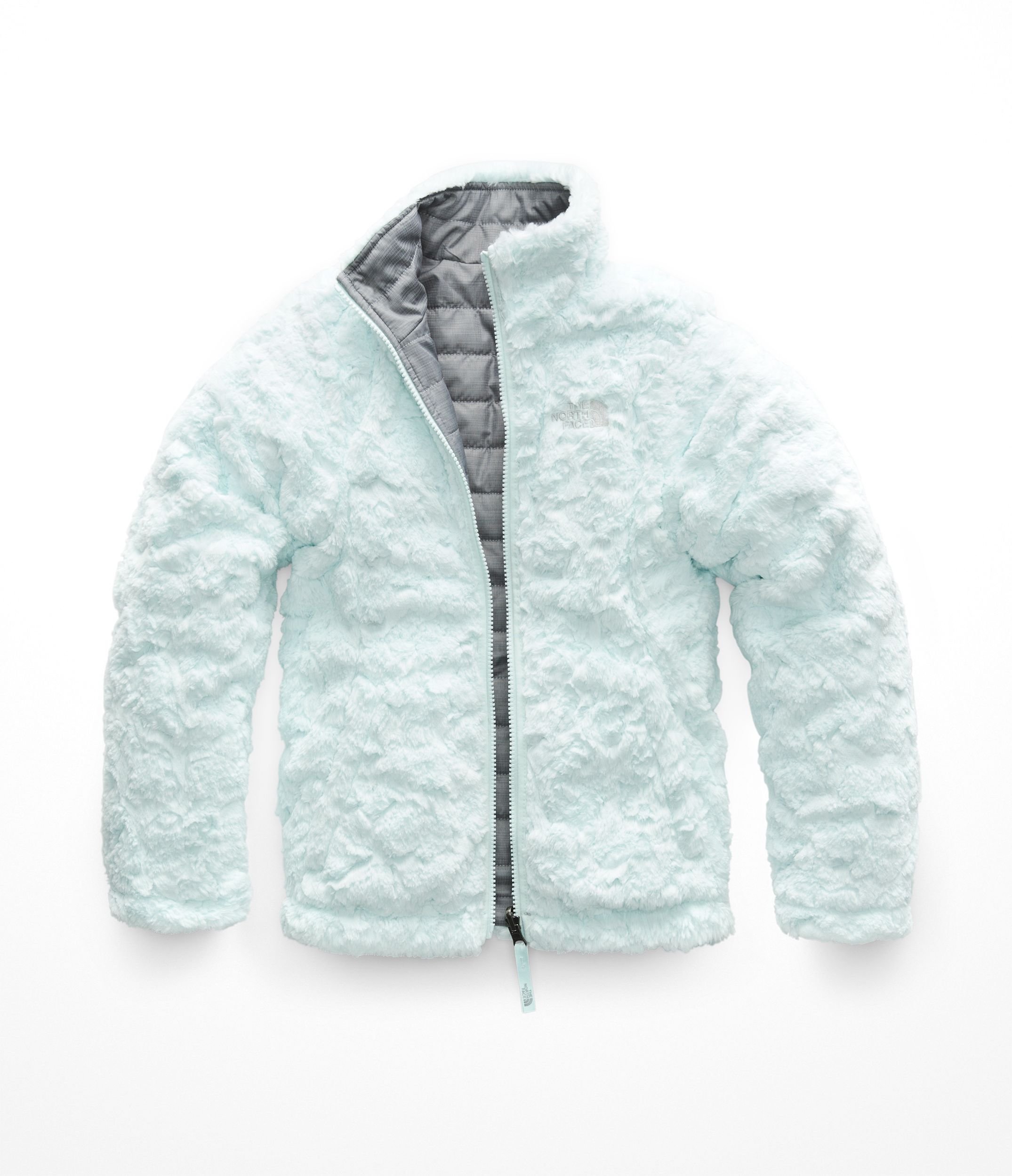 The North Face Girl's Reversible Mossbud Swirl Jacket TNF Medium Grey