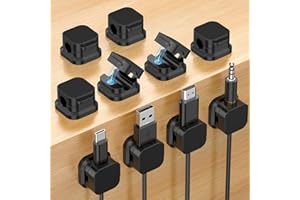 10 Pack Cord Organizer Holder, Magnetic Cable Organizers USB Cable Holder Wire Organizer Cord Clips for Desk Car Home and Off