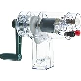 EISCO Hand Crank Generator, 12V DC - With Light Bulb &amp; Lead Binding Posts