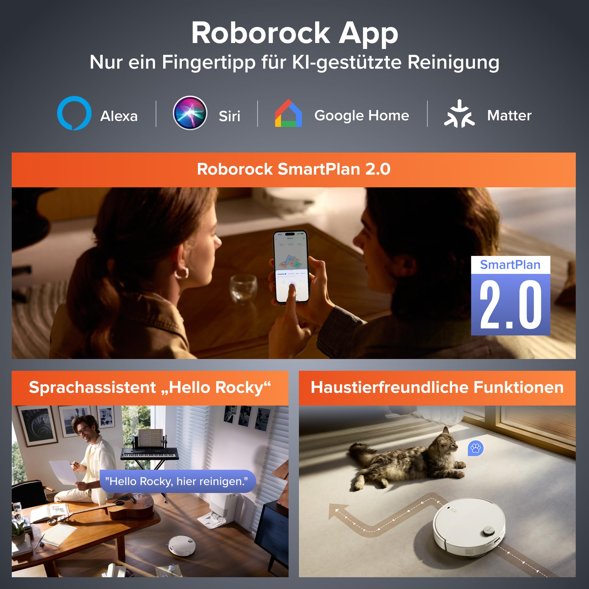 roborock Qrevo EdgeT Saugroboter mit Wischfunktion, Dual Anti-Tangle-System, 18.500Pa, 7,98cm Ultra-Slim Design, FlexiArm Technologie, 75℃ Heißwasser-Moppwäsche, Integrierter Sprachassistent (Weiß) 9