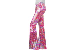 Nawgut Sequin Flare Pants Sparkly Glitter High Waisted Bell Bottoms Leggings Party Disco Clubwear for Women