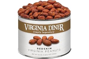 Virginia Diner Blister Roasted Salted XL Red Skin Virginia Peanuts Gourmet All Natural Non GMO 18 oz Can