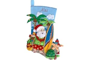 MerryStockings Tropical Tidings 18" Felt Christmas Stocking Kit from Create a Custom Christmas Stocking with Embellishments.