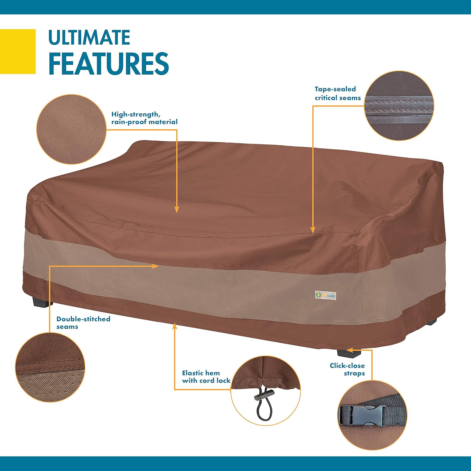 Duck Covers Ultimate Waterproof 79 Inch Patio Sofa Cover : Garden & Outdoor
