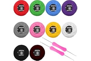 Kurtzy Colorful Crochet Thread Size 8 (10 Balls) - Crochet Yarn for Crocheting - 2 Crochet Hooks Included (1mm & 2mm) - Each Ball Weighs (20g) - Total of 1500m1640 Yards of Cotton Yarn for Knitting