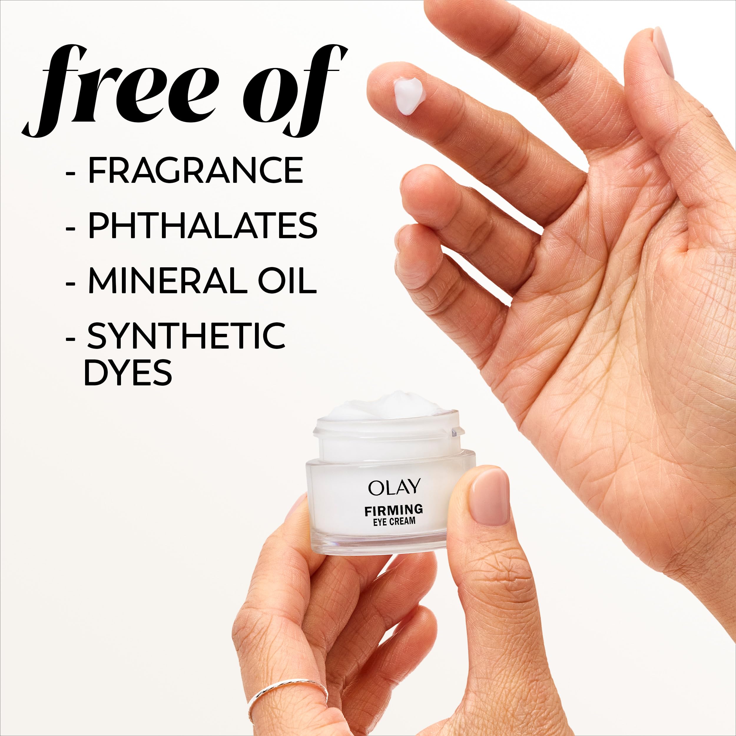 Olay Firming Eye Cream, Fragrance-Free, Collagen Peptide - Firm Skin Around the Eyes, 0.5 Fl Oz