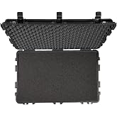 Pelican 1650 Case With Foam (Black) | Watertight wheeled case with foam insert and purge valve for protection, travel and transit