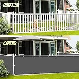 LOVE STORY Balcony Privacy Screen 75x300cm Waterproof PES UV Protection Charcoal view 5