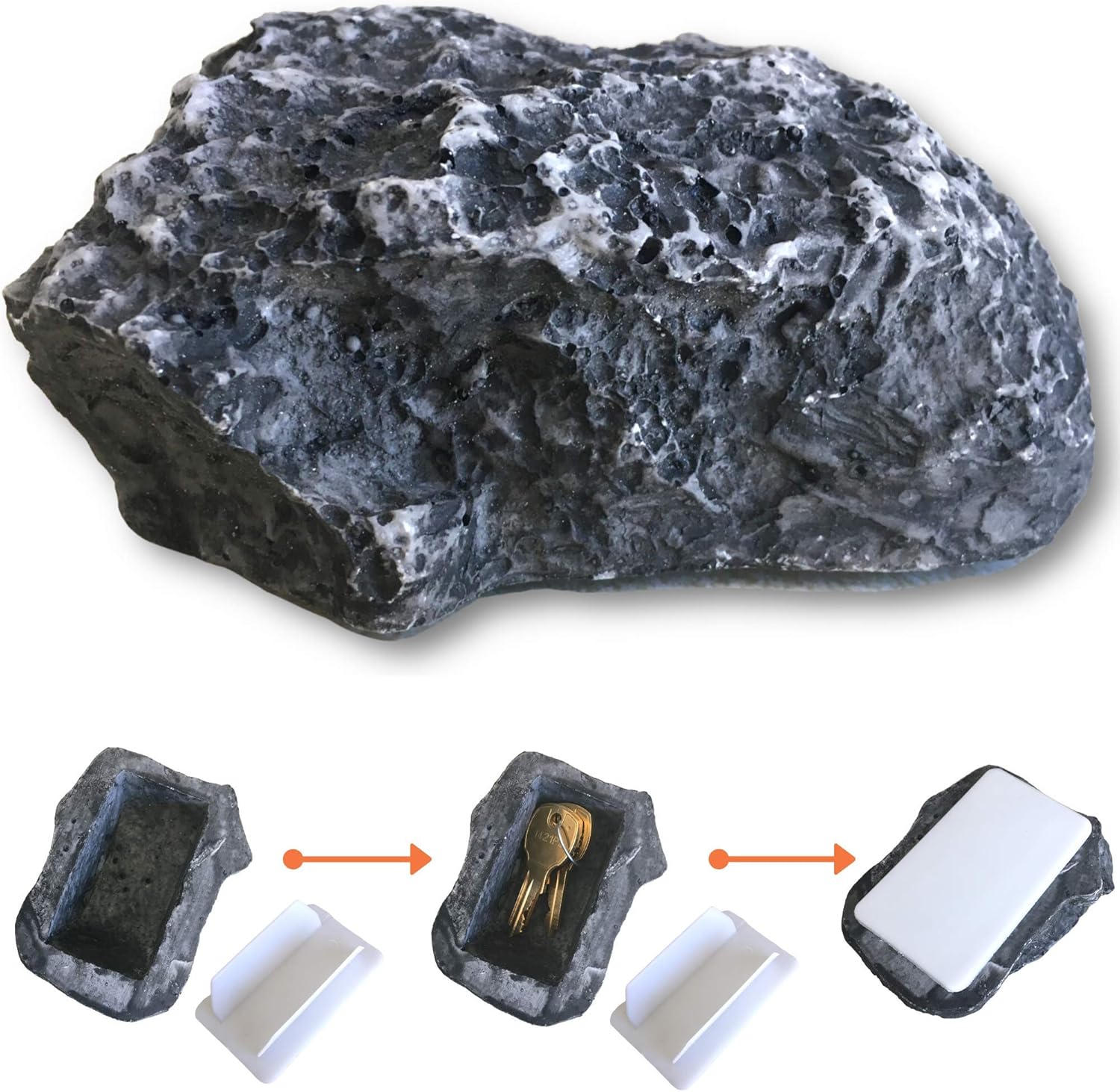 Uncommon Desks Hide A Spare Key Rock - Discrete and Realistic Stone Texture (1 Rock): Office Products