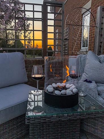 Chimenea de mesa de bioetanol - Combustión más largo 5h - Calentador de