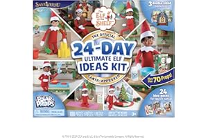 The Elf on the Shelf 24-Day Ultimate Kit – Official Elf Accessories with 70+ Props, Idea Cards, and Backdrops – Easy Elf on The Shelf Ideas for Kids – Christmas Decorations – Scout Elf Not Included.