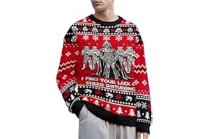 99TIMORO Funny Ugly Christmas Sweater for Men and Women, Holiday Pullover 2025, Novelty Crewneck Sweatshirt, Festive Gift