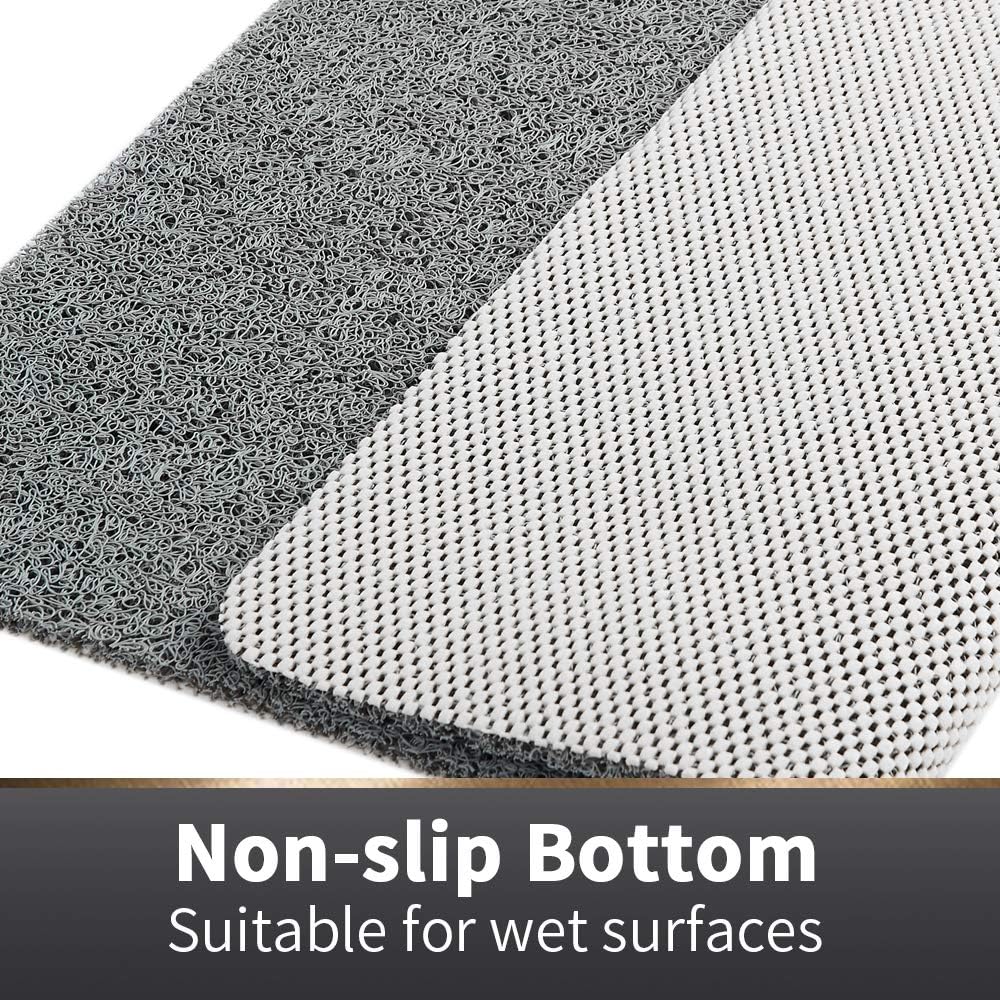 Asvin Soft Textured Bath, Shower, Tub Mat, 24x16 Inch, Phthalate Free, Non Slip Comfort Bathtub Mats with Drain, PVC Loofah Bathroom Mats for Wet Areas, Quick Drying: Home & Kitchen