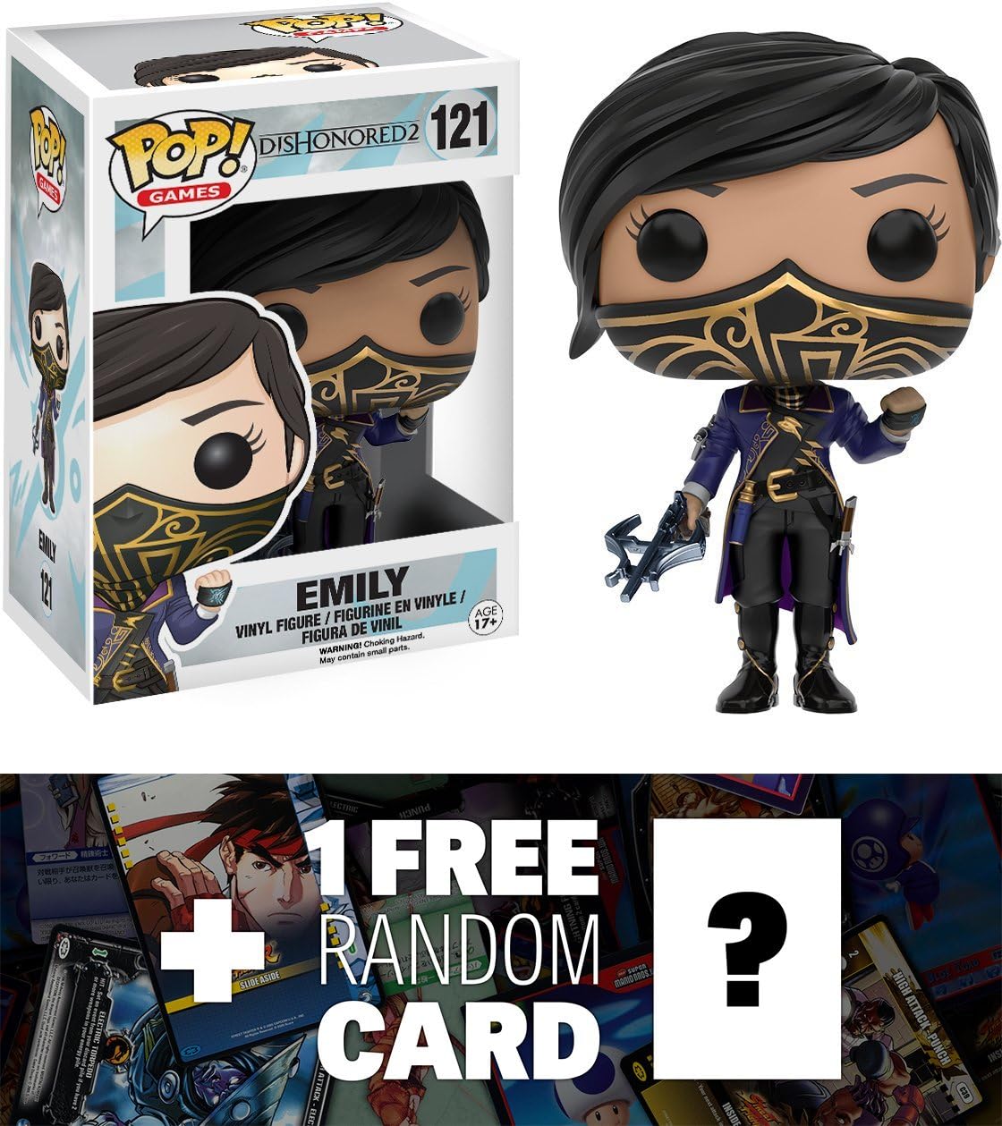 Dishonored 2 Emily: Funko POP! x Vinyl Figure + 1 Free Video Games Themed Trading Card Bundle (114110)