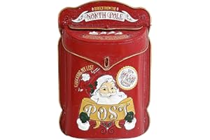 Z² BellaDecor Xmas Letters to Santa Mailbox Christmas Mailbox Wall Mount Mailboxes for Outside Mail Boxes Wall Mount Vintage Mailbox Decor Indoor and Outdoor Home Porch Yard Christmas Decortions Red
