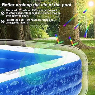 Buy Family Inflatable Pool Jindun 118 X 72 X 20full Sized Family Swimming Lounge Pools For Baby Kids Adults Blow Up Kiddie Pool More Durable And Thickened Than Other Above Ground Pool