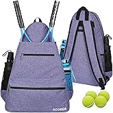 ACOSEN Tennis Bag Tennis Backpack - Large Tennis Bags for Women and Men to Hold Tennis Racket,Pickleball Paddles, Badminton Racquet, Squash Racquet,Balls and Other Accessories