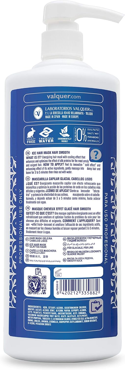 Válquer Ice Hair Mask Straight Hair - 1000 ml, white, 1 l (Pack of 1) - Image 3